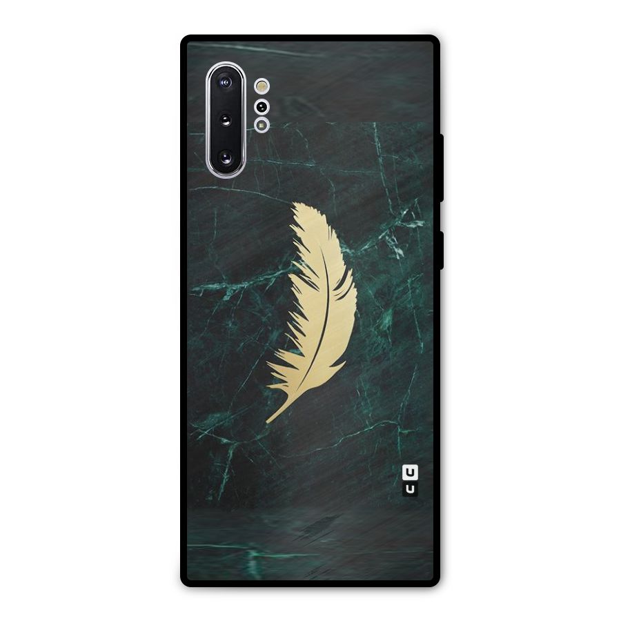 Golden Leaf Metal Back Case for Galaxy Note 10 Plus