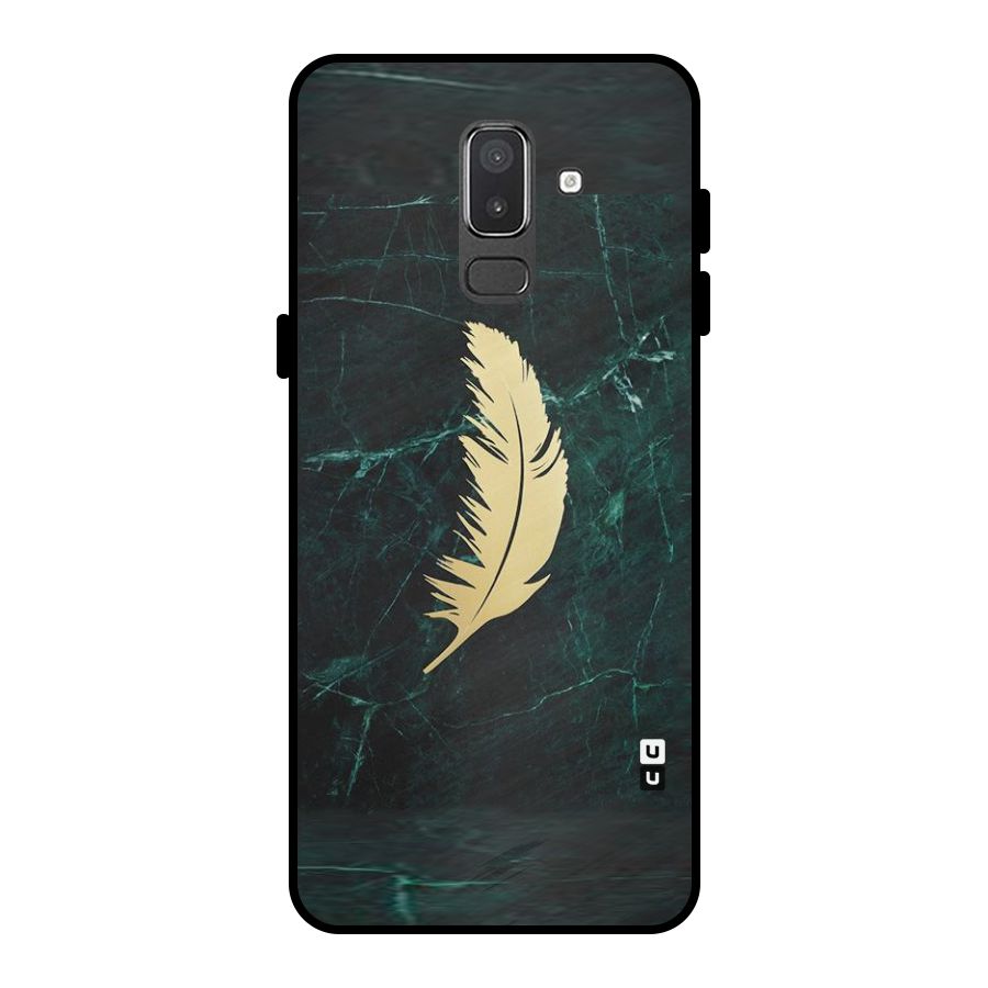 Golden Leaf Metal Back Case for Galaxy On8 (2018)