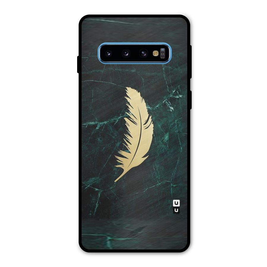 Golden Leaf Metal Back Case for Galaxy S10