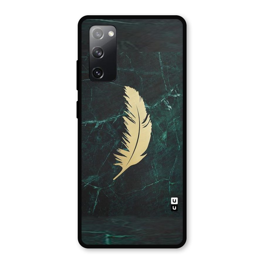 Golden Leaf Metal Back Case for Galaxy S20 FE 5G