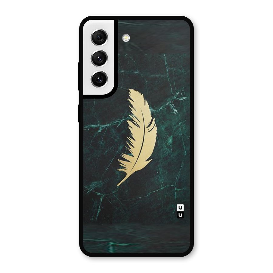 Golden Leaf Metal Back Case for Galaxy S21 FE 5G