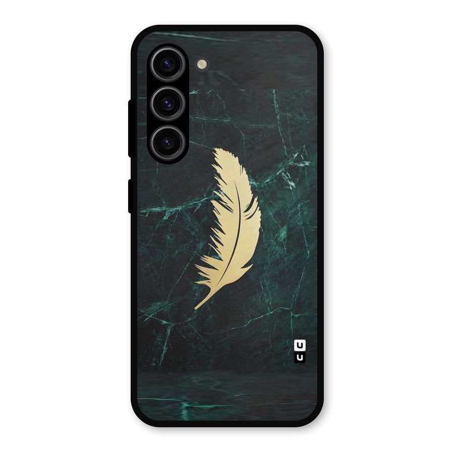 Golden Leaf Metal Back Case for Galaxy S23