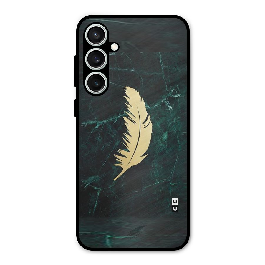 Golden Leaf Metal Back Case for Galaxy S23 FE