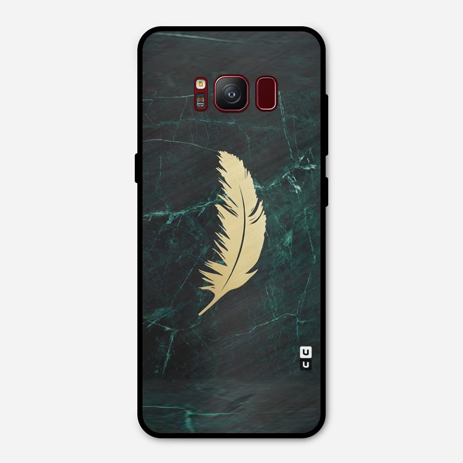 Golden Leaf Metal Back Case for Galaxy S8