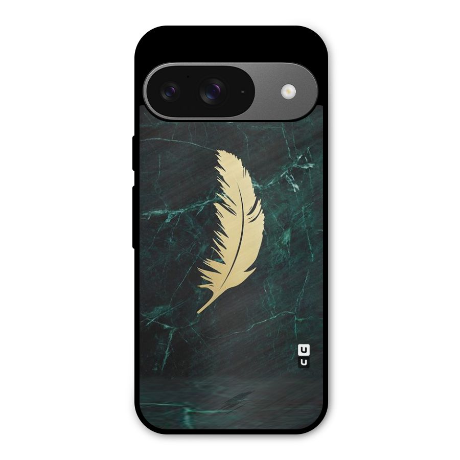 Golden Leaf Metal Back Case for Google Pixel 9