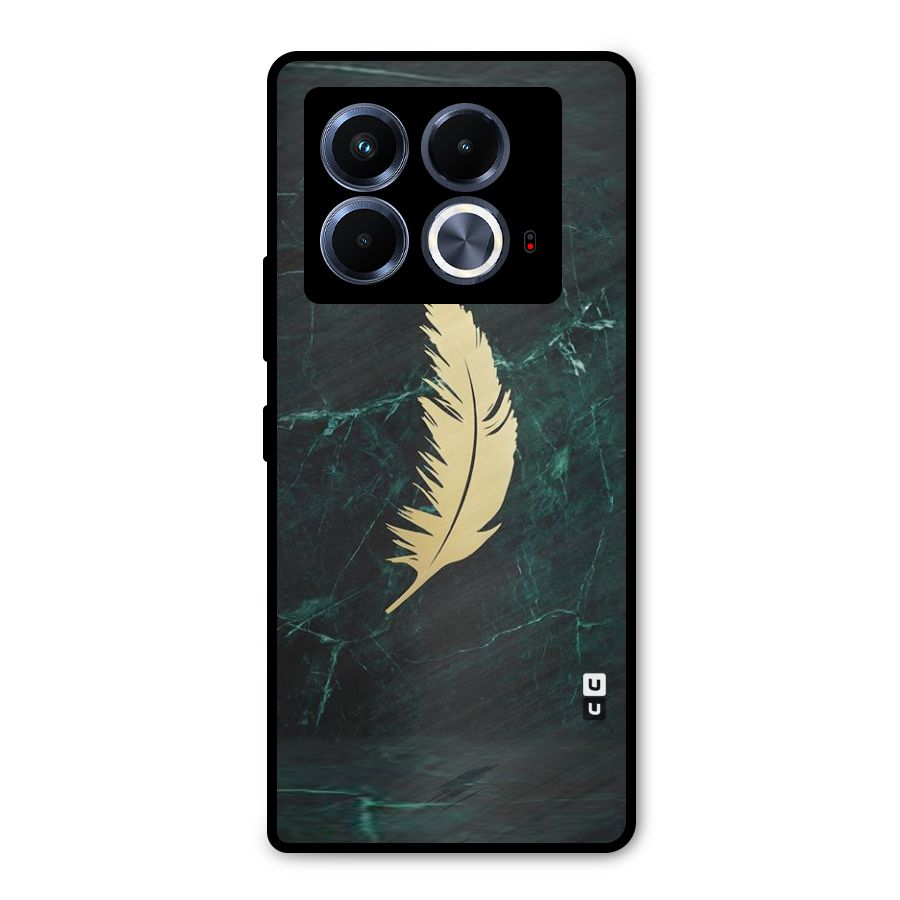Golden Leaf Metal Back Case for Infinix Note 40 5G