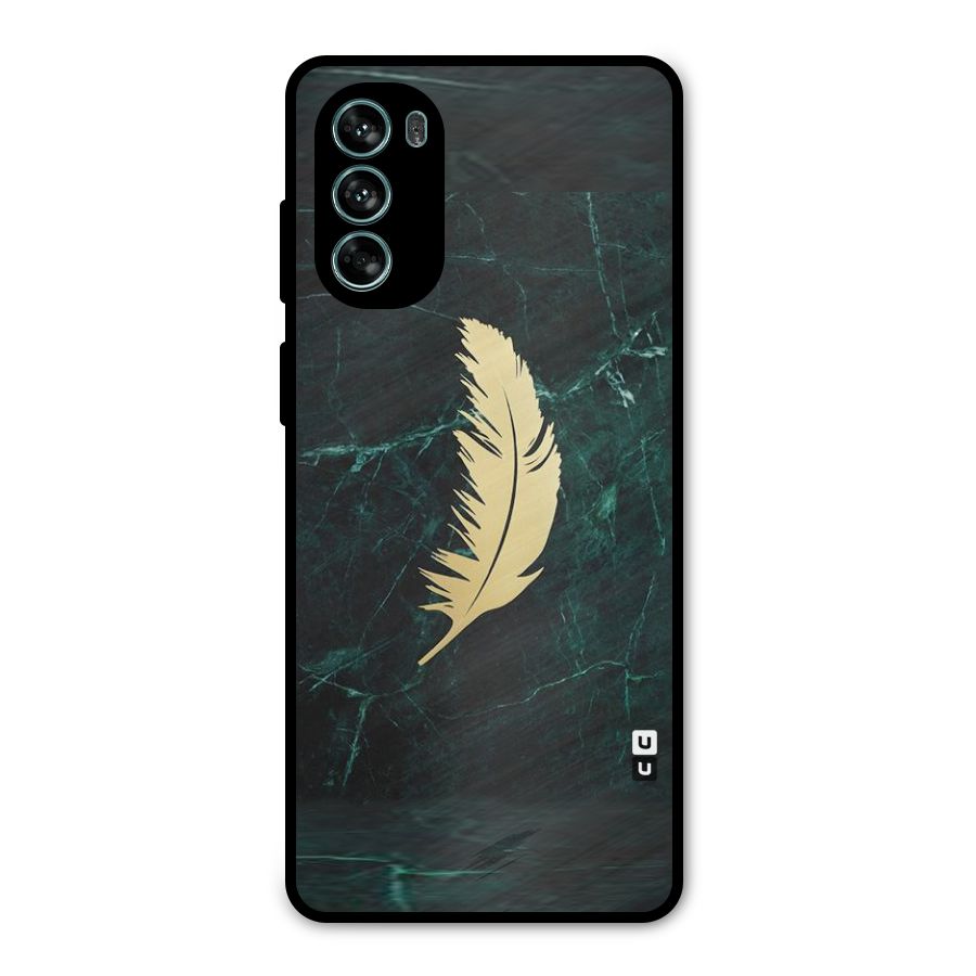 Golden Leaf Metal Back Case for Moto G62