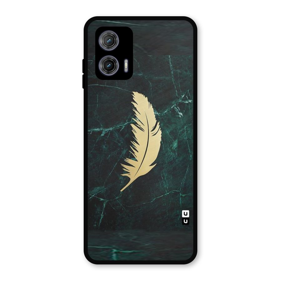 Golden Leaf Metal Back Case for Moto G73