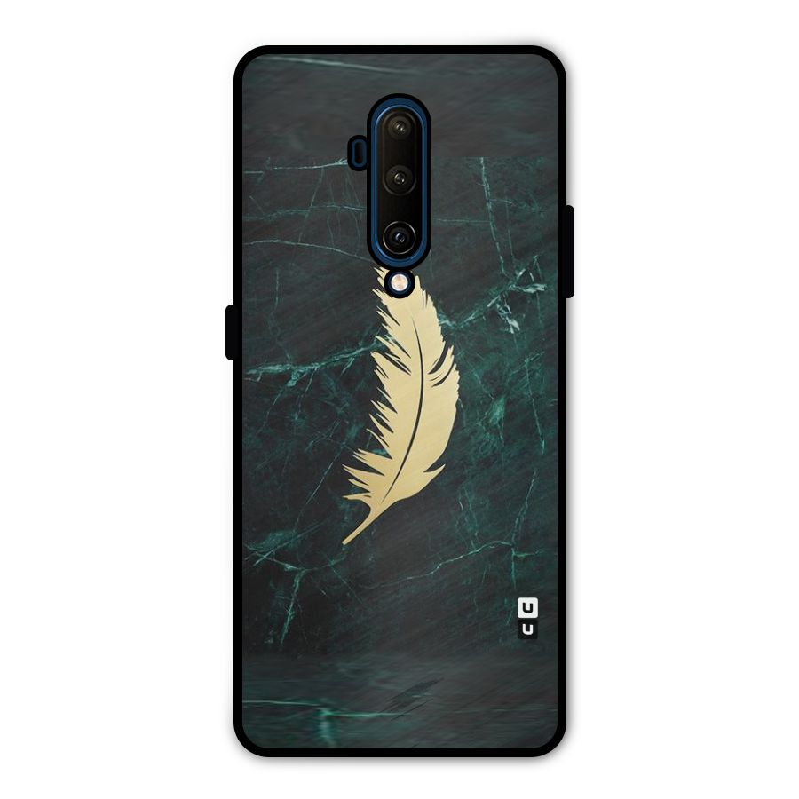 Golden Leaf Metal Back Case for OnePlus 7T Pro