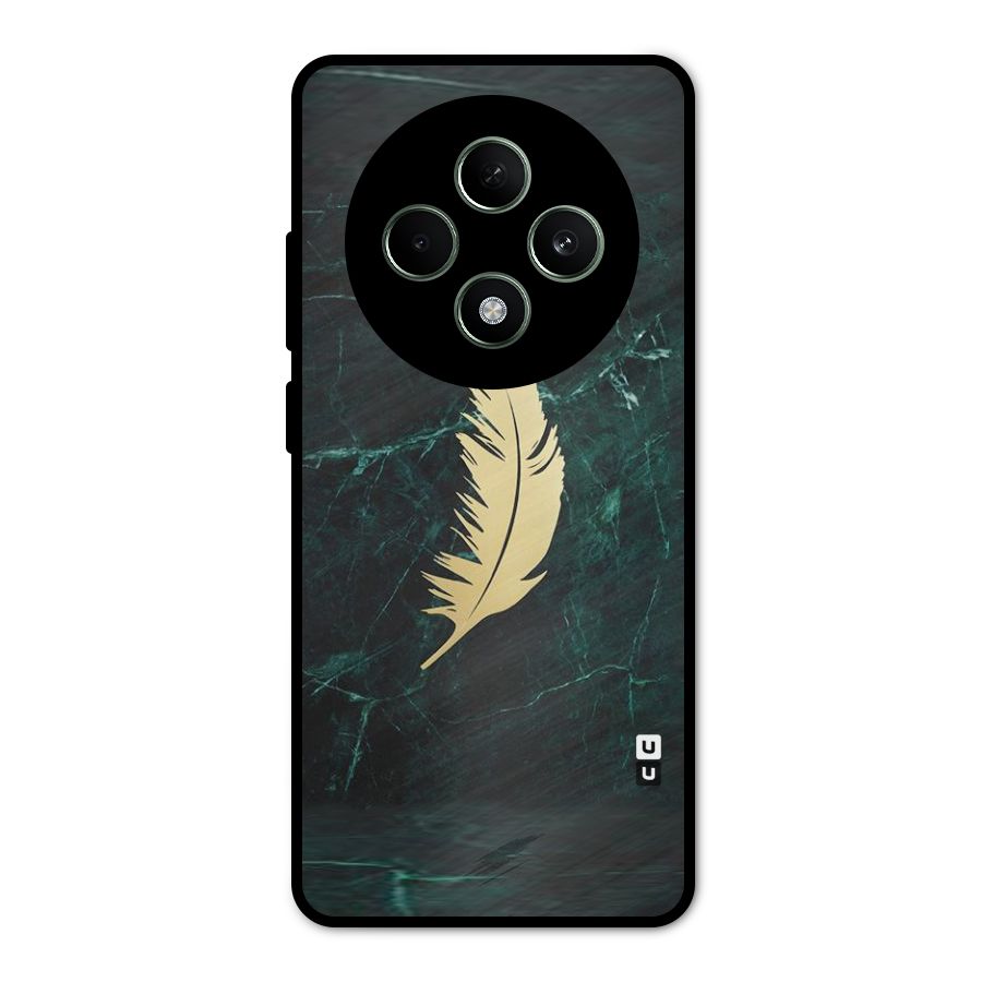Golden Leaf Metal Back Case for Oppo F27