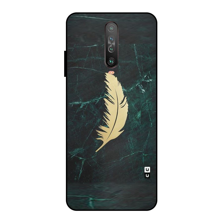 Golden Leaf Metal Back Case for Poco X2