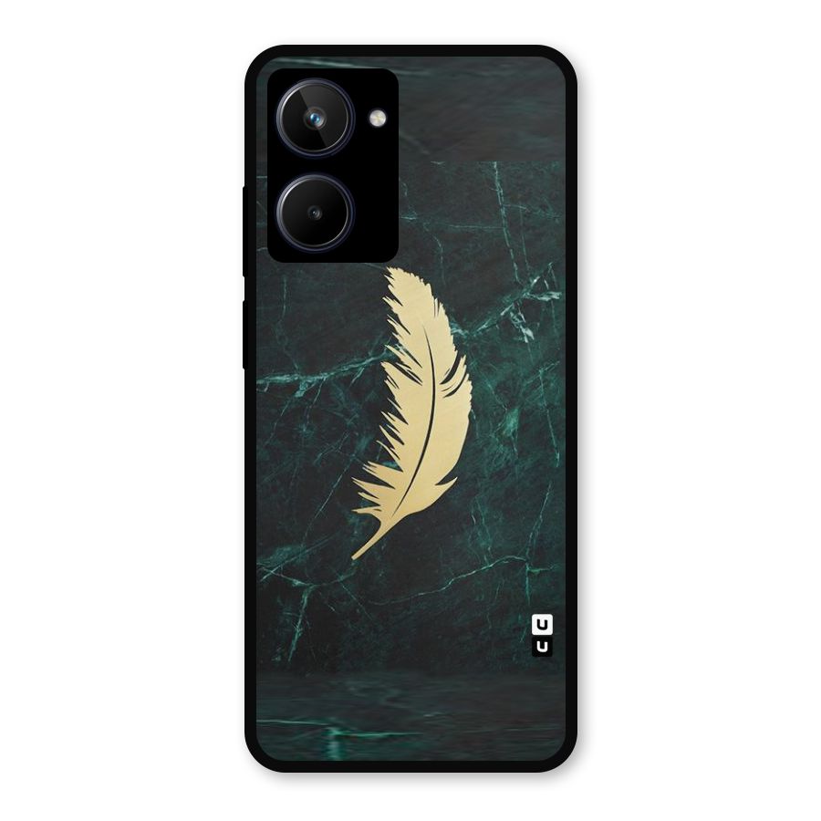 Golden Leaf Metal Back Case for Realme 10