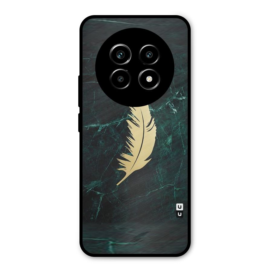 Golden Leaf Metal Back Case for Realme 13 Pro