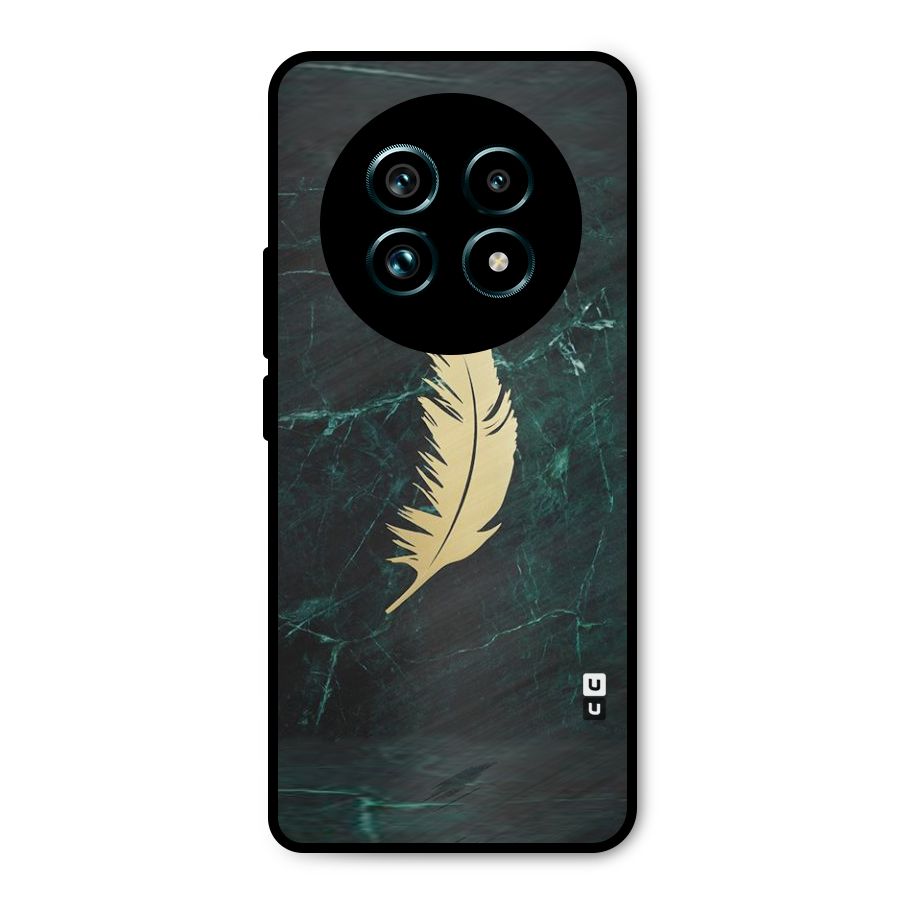 Golden Leaf Metal Back Case for Realme 13 Pro Plus