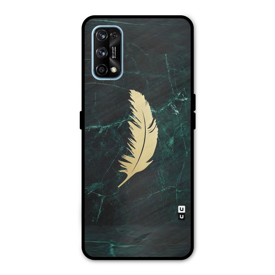Golden Leaf Metal Back Case for Realme 7 Pro