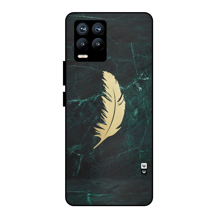 Golden Leaf Metal Back Case for Realme 8 Pro