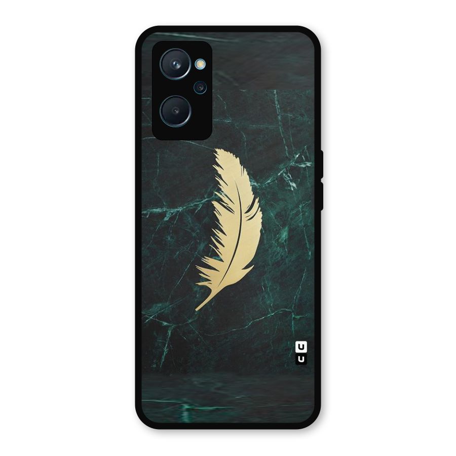 Golden Leaf Metal Back Case for Realme 9i