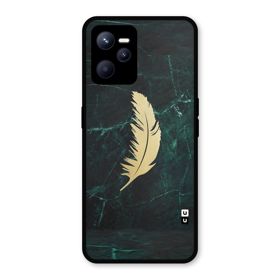 Golden Leaf Metal Back Case for Realme C35