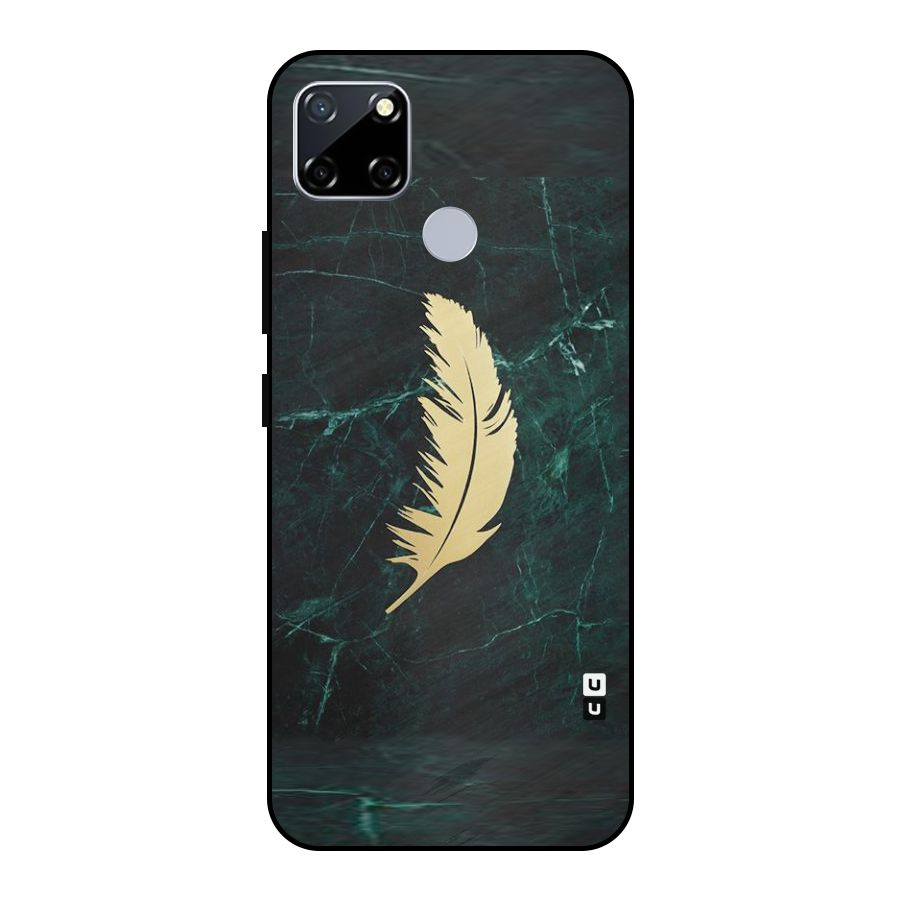 Golden Leaf Metal Back Case for Realme Narzo 20
