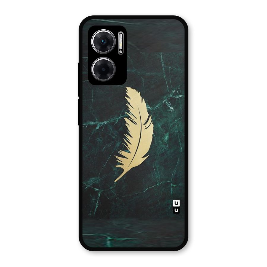 Golden Leaf Metal Back Case for Redmi 11 Prime 5G