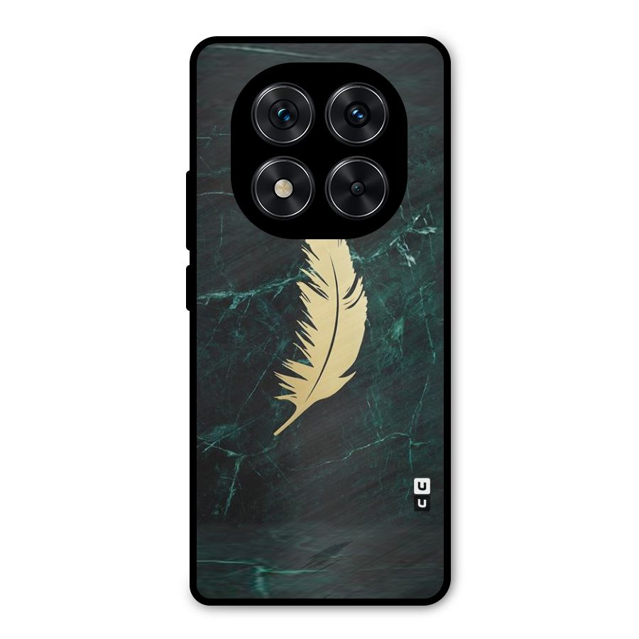 Golden Leaf Metal Back Case for Redmi Note 14 Pro 5G