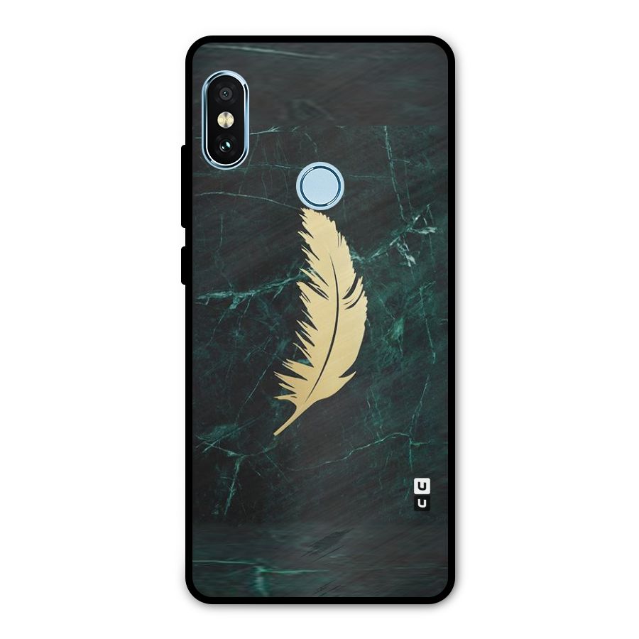 Golden Leaf Metal Back Case for Redmi Note 5 Pro
