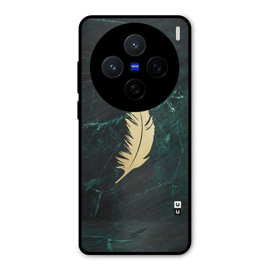 Golden Leaf Metal Back Case for Vivo X200