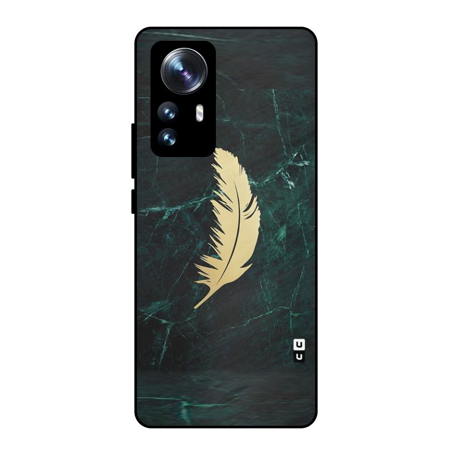 Golden Leaf Metal Back Case for Xiaomi 12 Pro