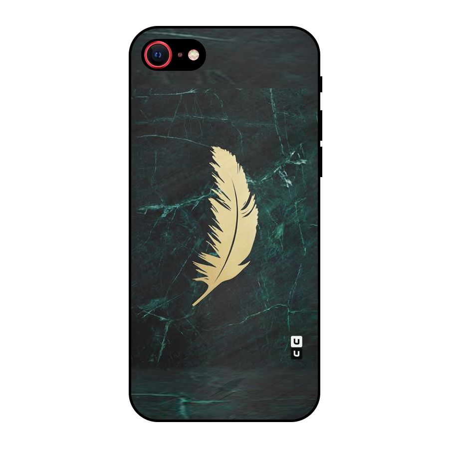 Golden Leaf Metal Back Case for iPhone 7