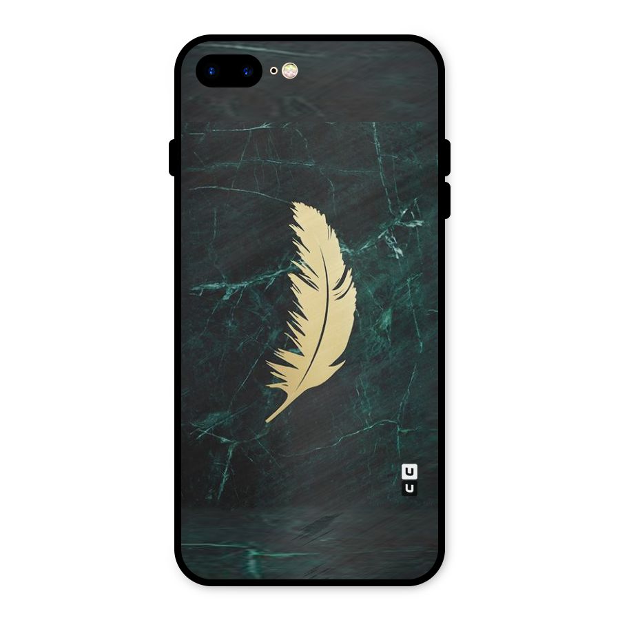 Golden Leaf Metal Back Case for iPhone 8 Plus