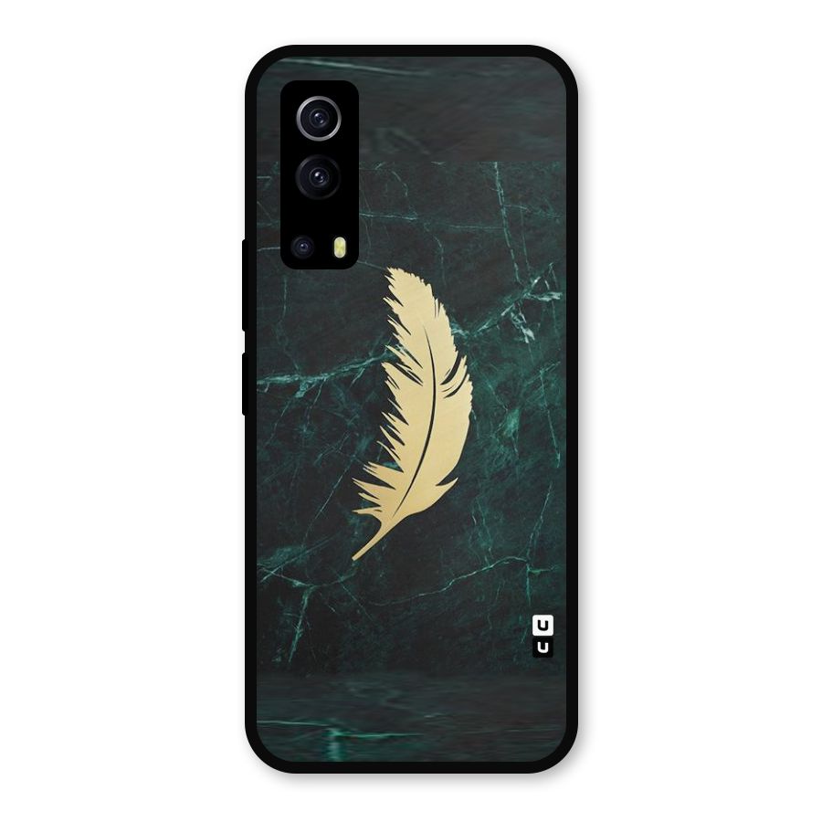 Golden Leaf Metal Back Case for iQOO Z3