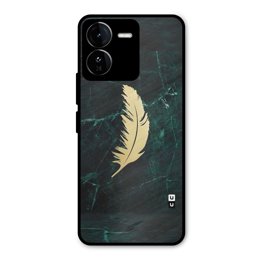 Golden Leaf Metal Back Case for iQOO Z9