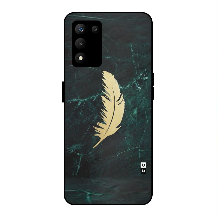 Golden Leaf Metal Back Case for realme 9 5G SE
