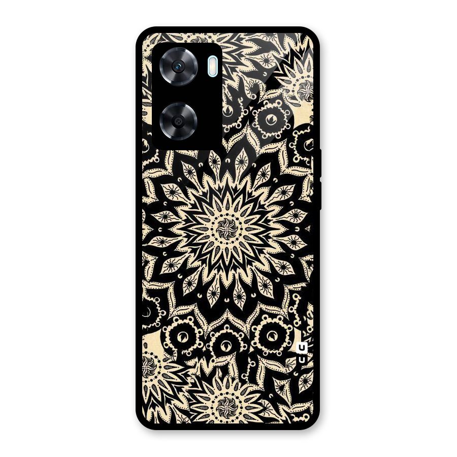 Golden Mandala Glass Back Case for Oppo A77s