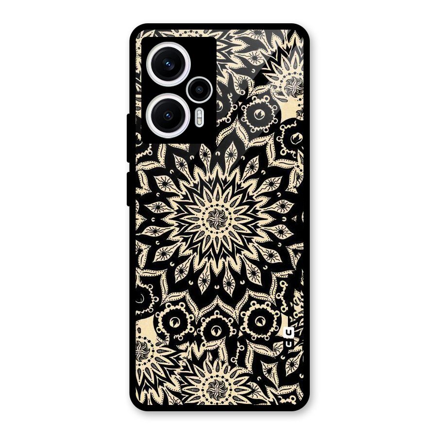 Golden Mandala Glass Back Case for Poco F5