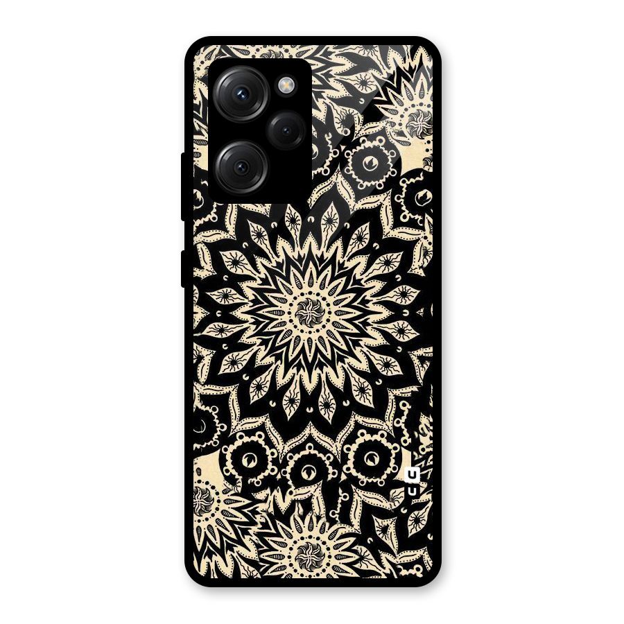Golden Mandala Glass Back Case for Poco X5 Pro
