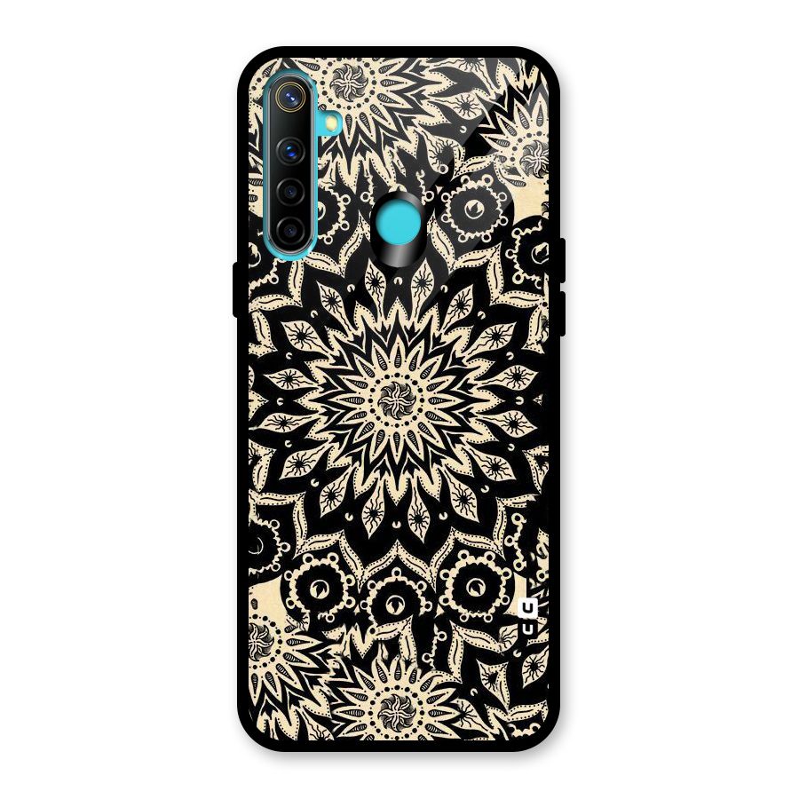 Golden Mandala Glass Back Case for Realme 5