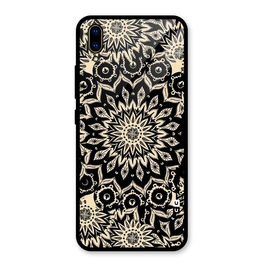 Golden Mandala Glass Back Case for Vivo V11 Pro