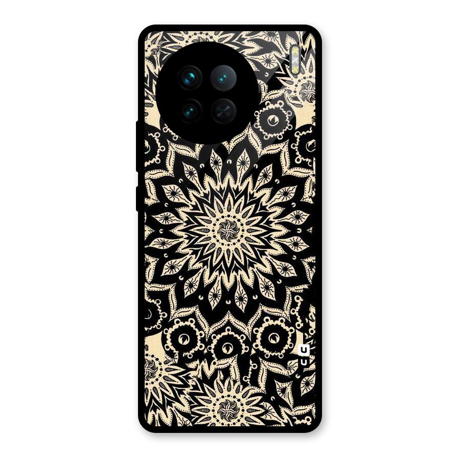 Golden Mandala Glass Back Case for Vivo X90