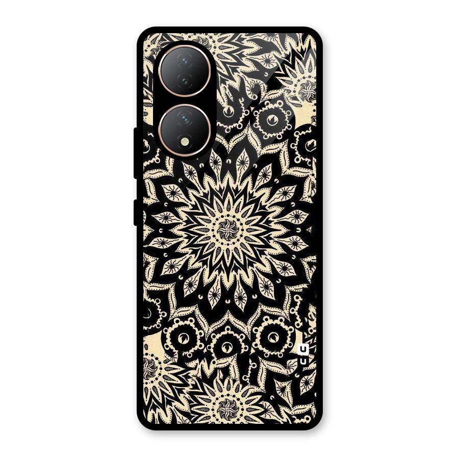 Golden Mandala Glass Back Case for Vivo Y100A
