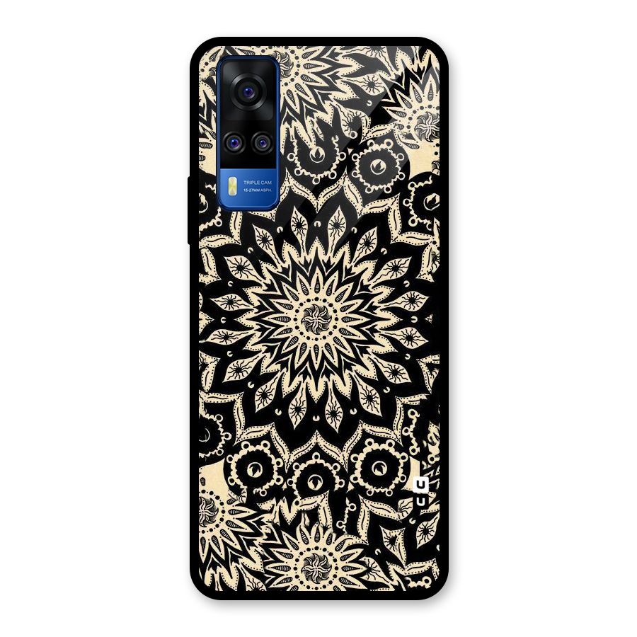 Golden Mandala Glass Back Case for Vivo Y31