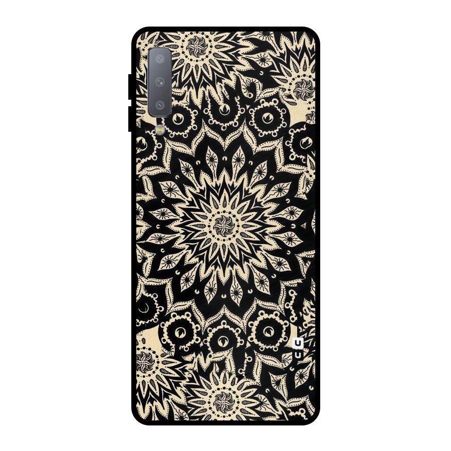 Golden Mandala Metal Back Case for Galaxy A7 (2018)