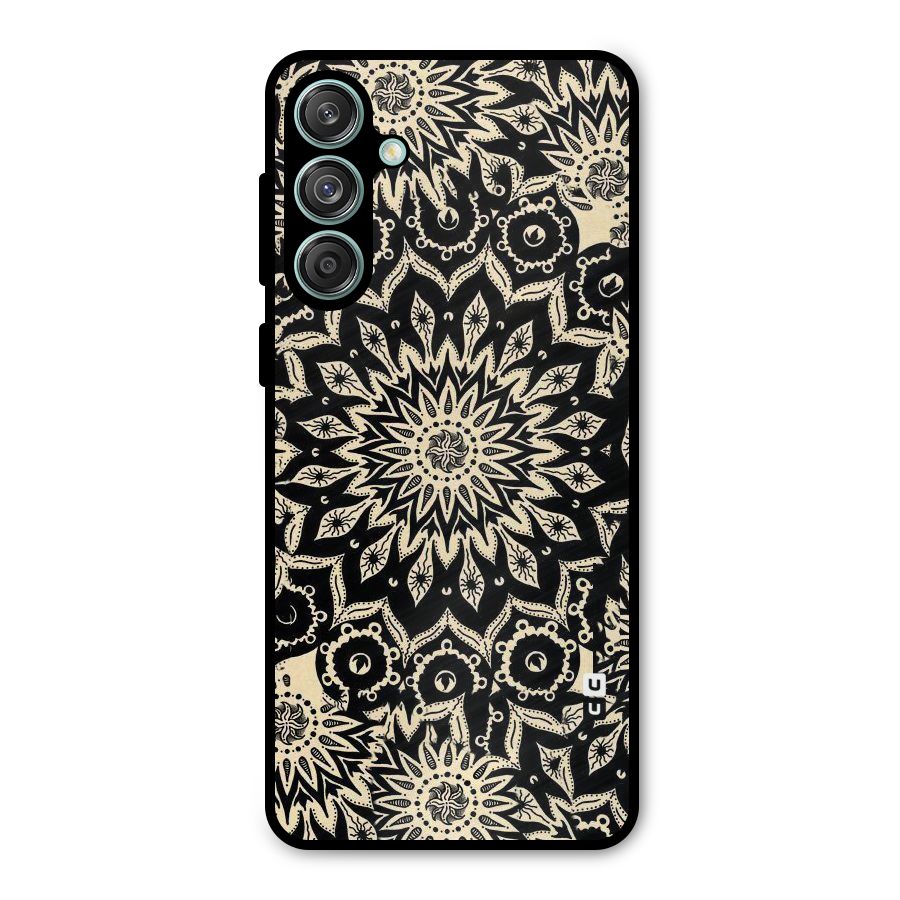 Golden Mandala Metal Back Case for Galaxy M55 5G
