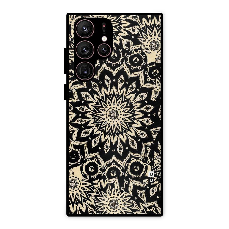 Golden Mandala Metal Back Case for Galaxy S22 Ultra 5G