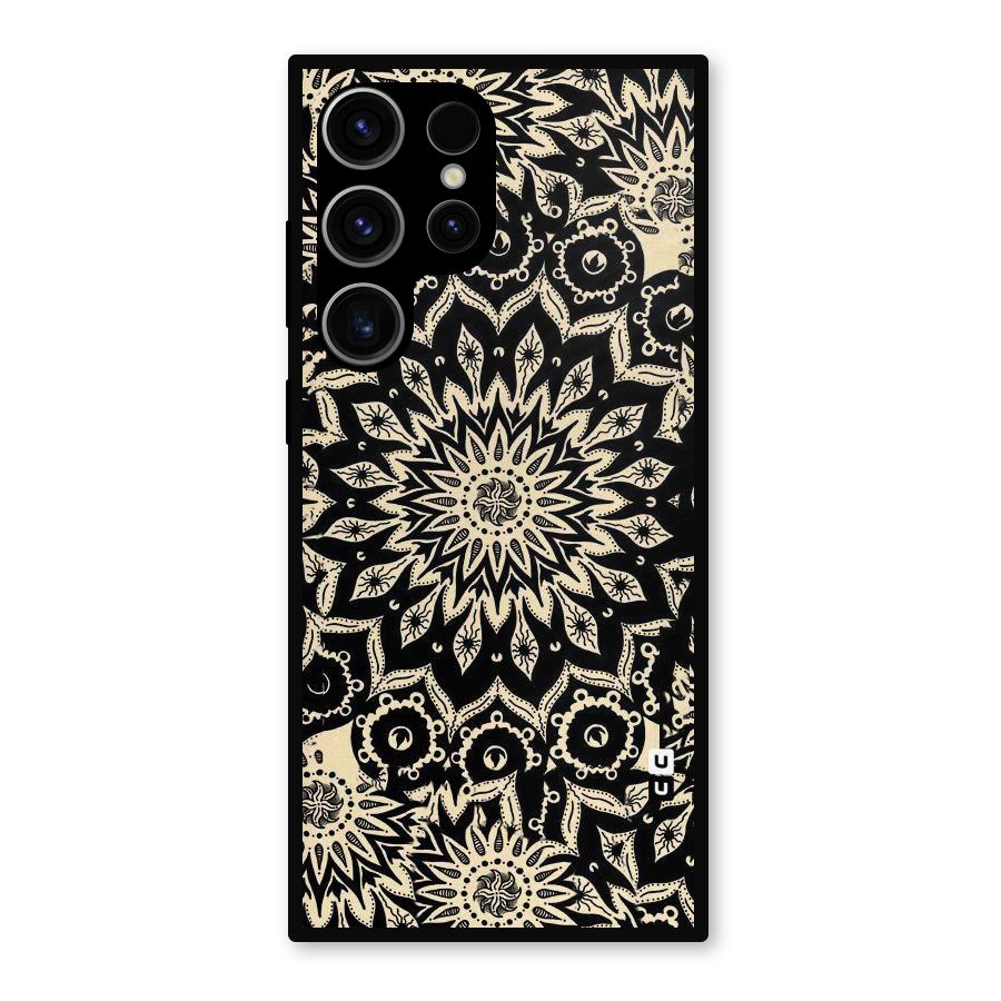 Golden Mandala Metal Back Case for Galaxy S23 Ultra