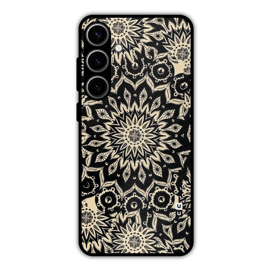 Golden Mandala Metal Back Case for Galaxy S24 Plus