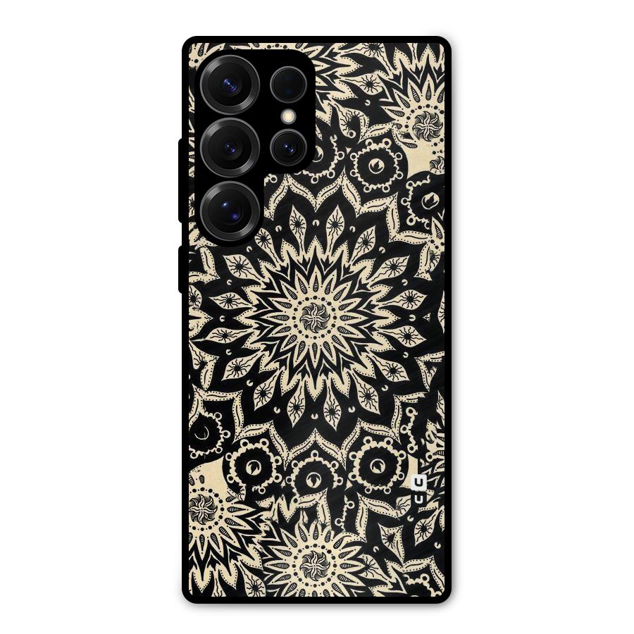 Golden Mandala Metal Back Case for Galaxy S25 Ultra