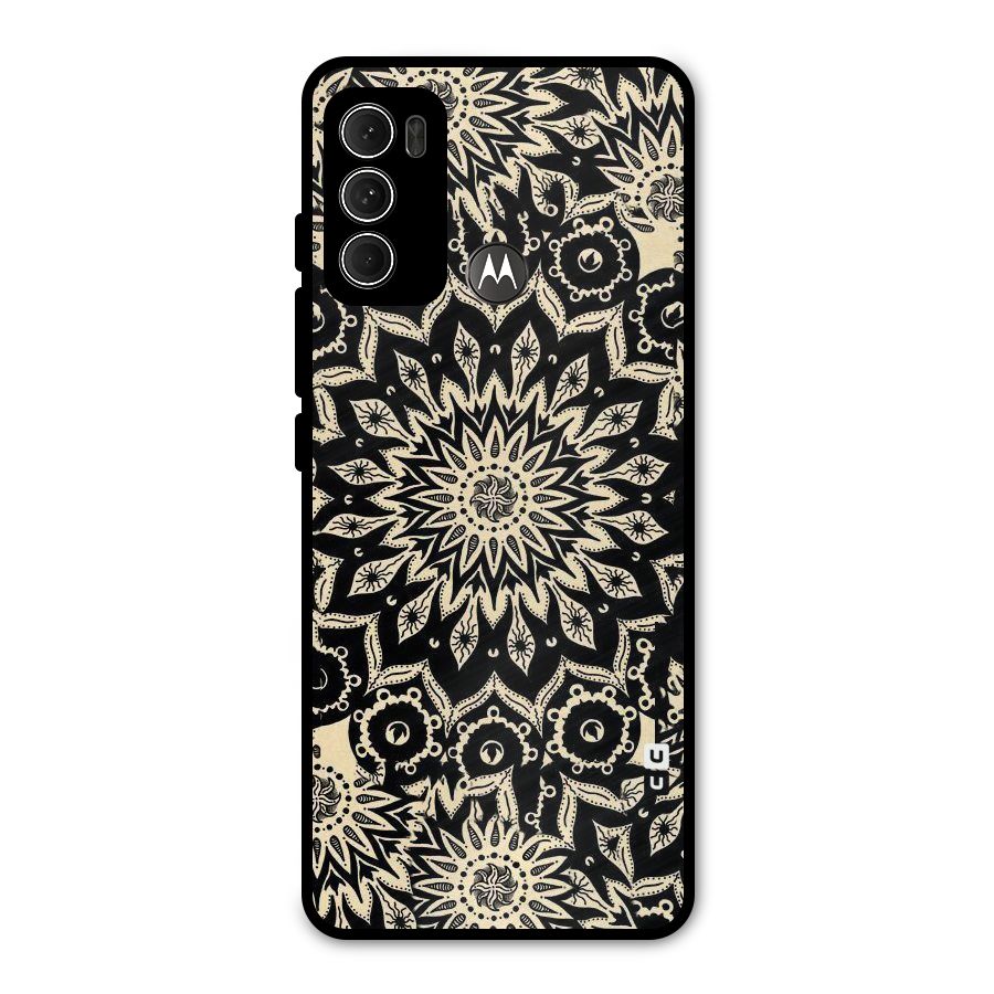 Golden Mandala Metal Back Case for Moto G60