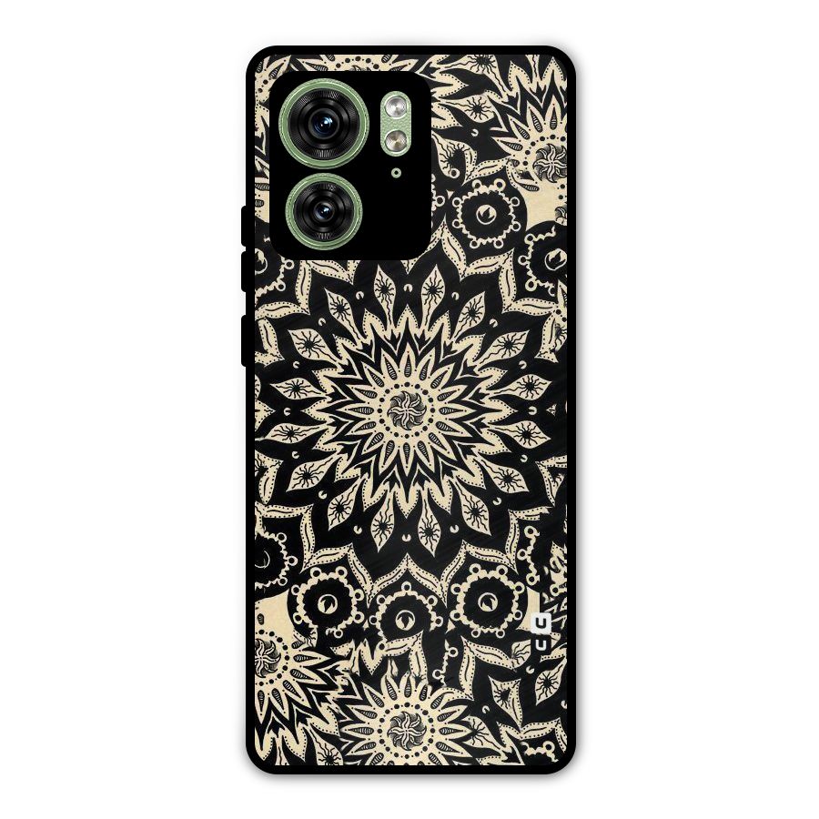 Golden Mandala Metal Back Case for Motorola Edge 40 5G