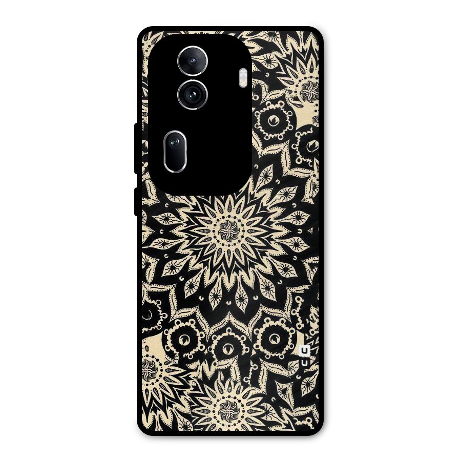 Golden Mandala Metal Back Case for Oppo Reno11 Pro 5G